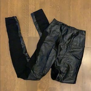 Hardly worn aritzia half leather half legging